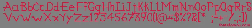Simallos Font – Red Fonts on Gray Background