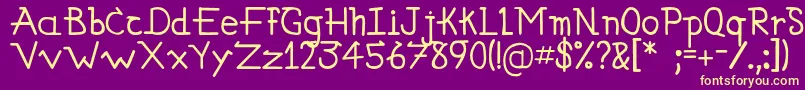 Simallos Font – Yellow Fonts on Purple Background