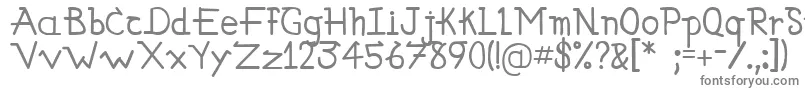 フォントSimallos – 白い背景に灰色の文字