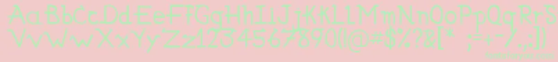 Simallos Font – Green Fonts on Pink Background