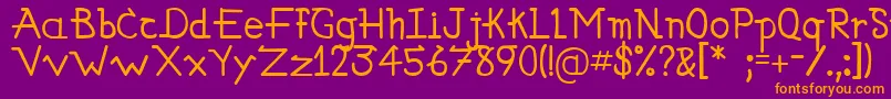 Simallos Font – Orange Fonts on Purple Background