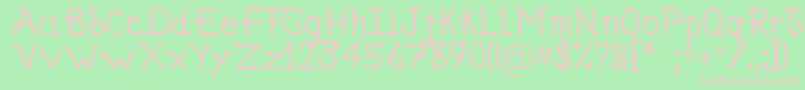 Simallos Font – Pink Fonts on Green Background