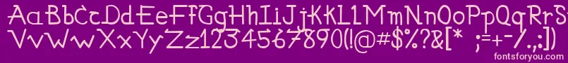 Simallos Font – Pink Fonts on Purple Background