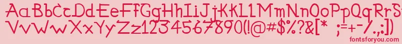 Simallos Font – Red Fonts on Pink Background