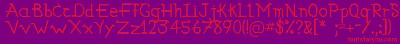 Simallos Font – Red Fonts on Purple Background