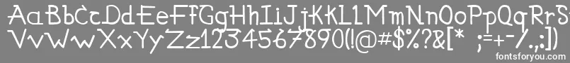 フォントSimallos – 灰色の背景に白い文字