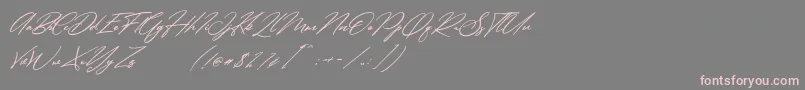 Simanice Demo-Schriftart – Rosa Schriften auf grauem Hintergrund