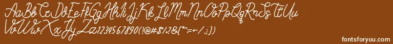 Шрифт SimbokPudjie Free – белые шрифты на коричневом фоне