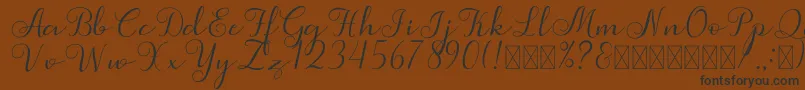 Simphony Font – Black Fonts on Brown Background