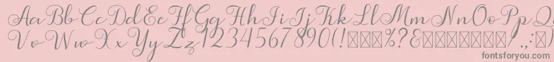 Simphony Font – Gray Fonts on Pink Background