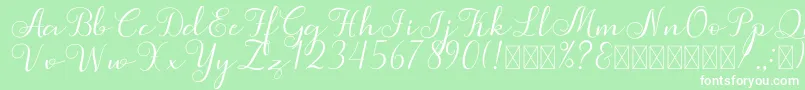 Simphony Font – White Fonts on Green Background