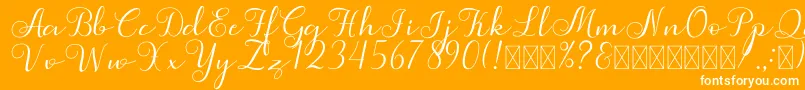 Simphony Font – White Fonts on Orange Background