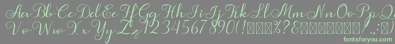 Simphony Font – Green Fonts on Gray Background