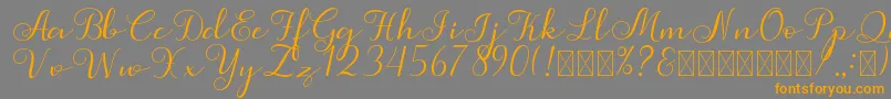 Simphony Font – Orange Fonts on Gray Background