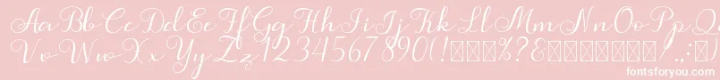 Simphony Font – White Fonts on Pink Background