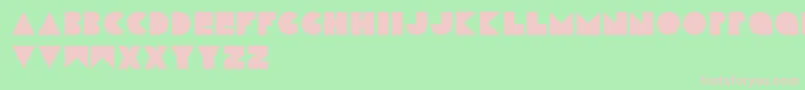 SimplaformDEMO-fontti – vaaleanpunaiset fontit vihreällä taustalla
