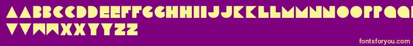 SimplaformDEMO-fontti – keltaiset fontit violetilla taustalla