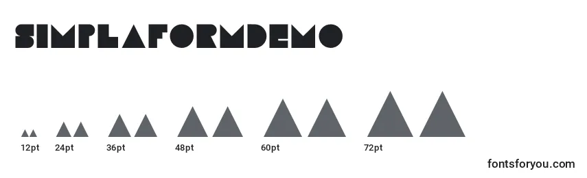 Размеры шрифта SimplaformDEMO