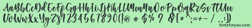 Simple Boy Font – Black Fonts on Green Background