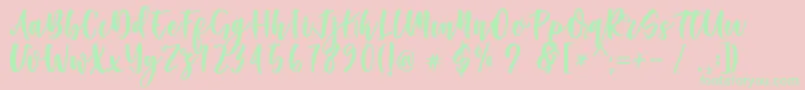 Simple Boy Font – Green Fonts on Pink Background