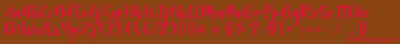 Simple Boy Font – Red Fonts on Brown Background