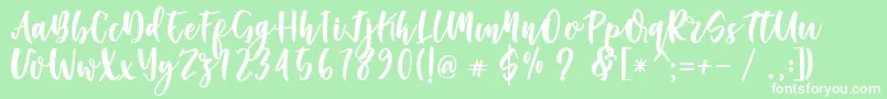 Simple Boy Font – White Fonts on Green Background