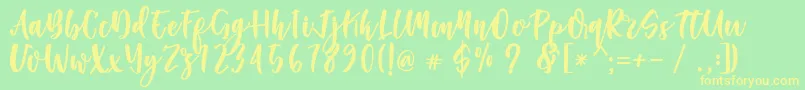 Simple Boy Font – Yellow Fonts on Green Background