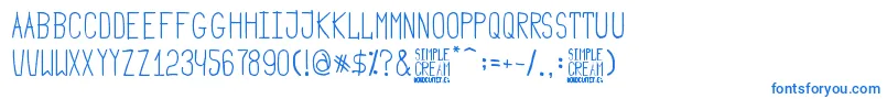 Simple Cream Font – Blue Fonts