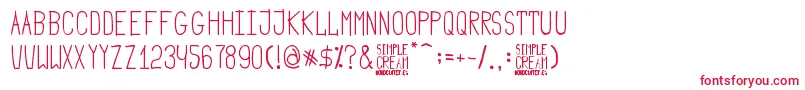 Simple Cream Font – Red Fonts