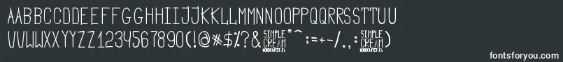 フォントSimple Cream – 白い文字