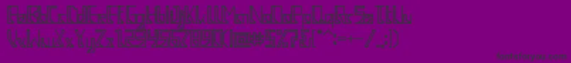 フォントsimple racing line map by sph – 紫の背景に黒い文字
