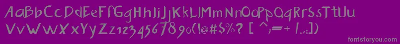 fuente Buzzwaktype – Fuentes Grises Sobre Fondo Morado
