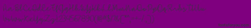 Simple Signature   Font – Black Fonts on Purple Background