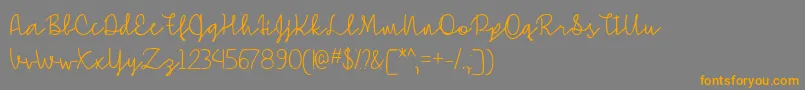 Шрифт Simple Signature   – оранжевые шрифты на сером фоне