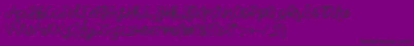 Simple Swirl Font – Black Fonts on Purple Background