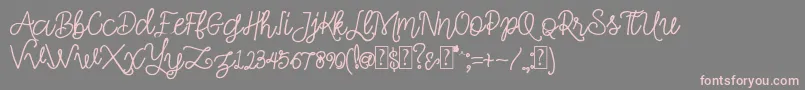 Simple Swirl Font – Pink Fonts on Gray Background