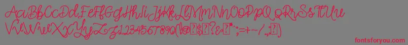 Simple Swirl Font – Red Fonts on Gray Background