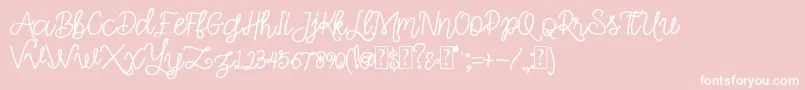 Simple Swirl Font – White Fonts on Pink Background