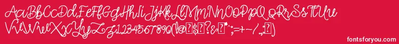 Simple Swirl Font – White Fonts on Red Background