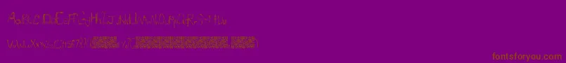 SimpleLucky-Schriftart – Braune Schriften auf violettem Hintergrund