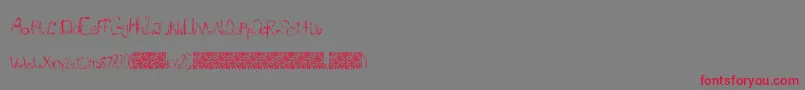 SimpleLucky Font – Red Fonts on Gray Background