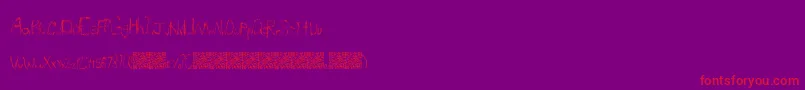 Police SimpleLucky – polices rouges sur fond violet