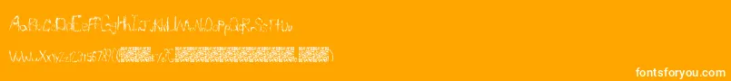 SimpleLucky-Schriftart – Weiße Schriften auf orangefarbenem Hintergrund