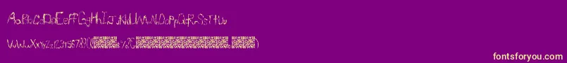 Police SimpleLucky – polices jaunes sur fond violet