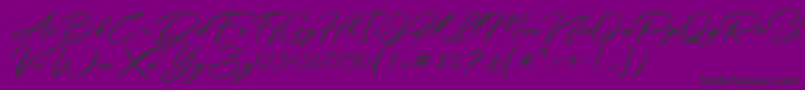 Simpletune   Free Personal Use-Schriftart – Schwarze Schriften auf violettem Hintergrund