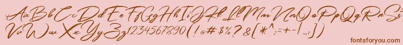 Simpletune   Free Personal Use Font – Brown Fonts on Pink Background