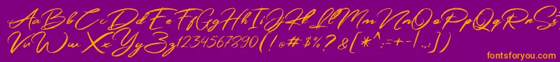 Simpletune   Free Personal Use Font – Orange Fonts on Purple Background