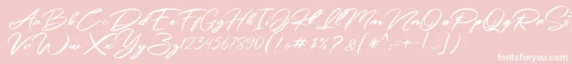 Simpletune   Free Personal Use Font – White Fonts on Pink Background
