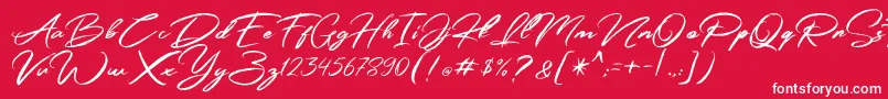 Simpletune   Free Personal Use Font – White Fonts on Red Background