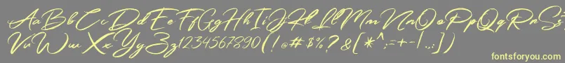 Simpletune   Free Personal Use Font – Yellow Fonts on Gray Background